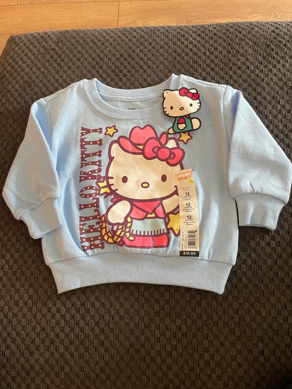 NWT Hello Kitty Girls Pullover Sweatshirt with Character Graphic size 12 M